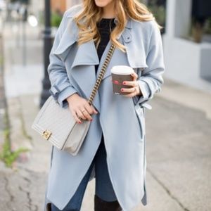 Chicwish Dusty grey/blue trench coat